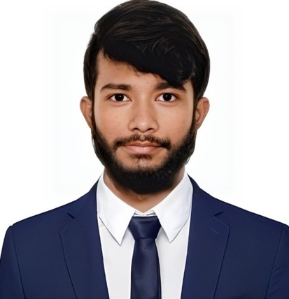 Portrait of Md Sohan Molla in a navy suit